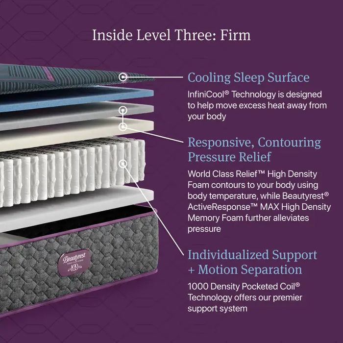 Beautyrest World Class L3 Hybrid Firm TT Mattress