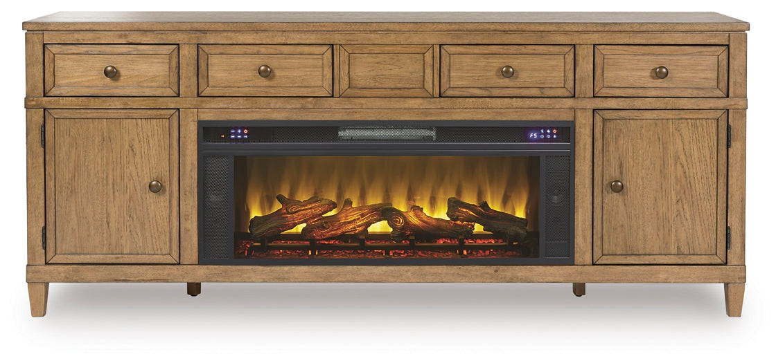 Sharlance 81" TV Stand with Electric Fireplace
