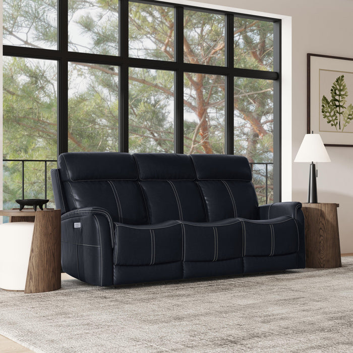View Power Reclining Sofa with Console, Power Headrests & Lumbar