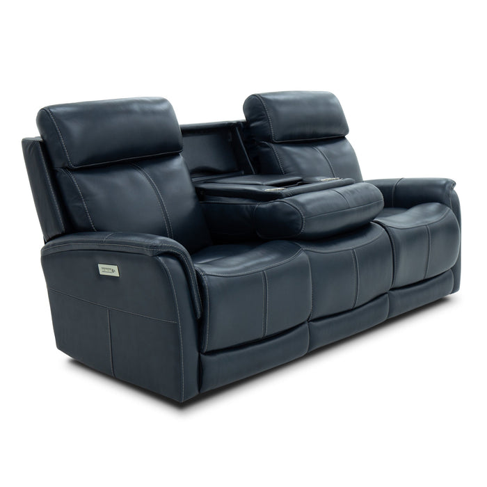 View Power Reclining Sofa with Console, Power Headrests & Lumbar