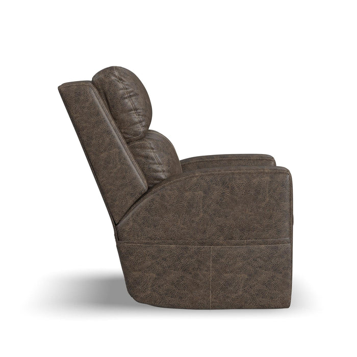 Score Fabric & Leather Power Lift Recliner with Power Headrest & Lumbar