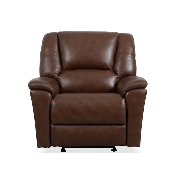 Plush Leather Power Gliding Recliner with Power Headrest & Lumbar