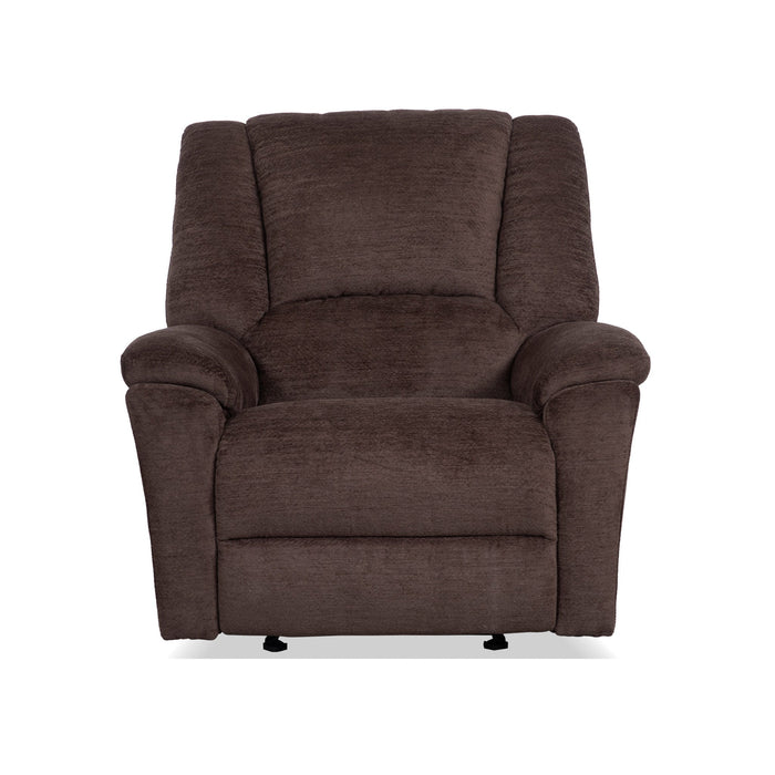 Plush Fabric Gliding Recliner