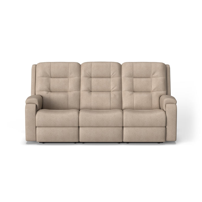 Arlo Leather Power Reclining Sofa with Power Headrests & Lumbar