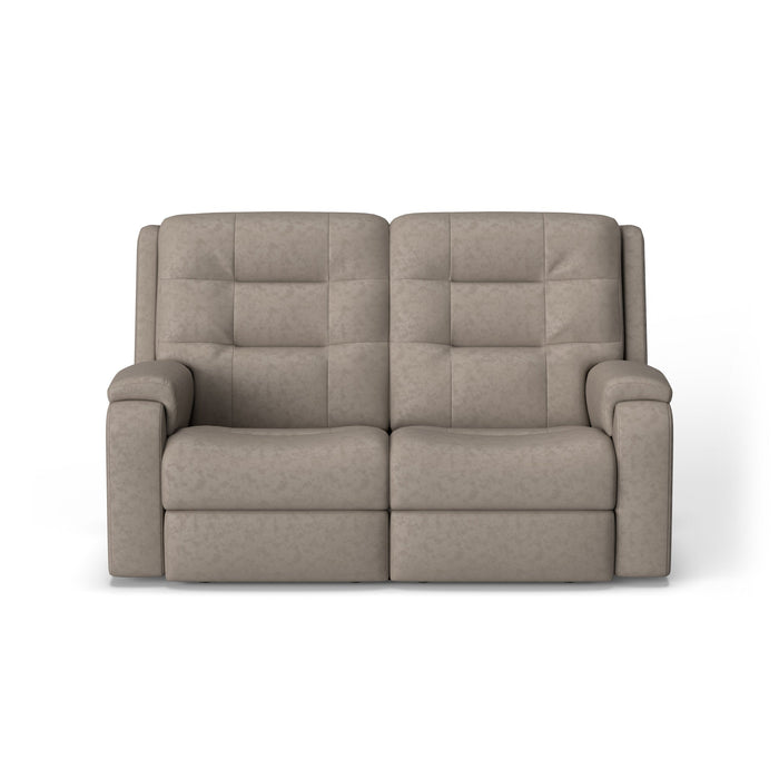 Arlo Leather Power Reclining Loveseat with Power Headrests