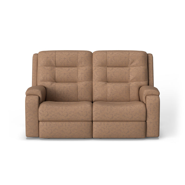 Arlo Leather Power Reclining Loveseat with Power Headrests