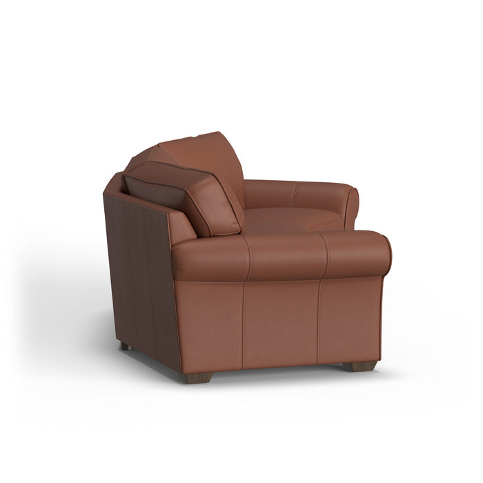 Vail Leather Conversation Sofa