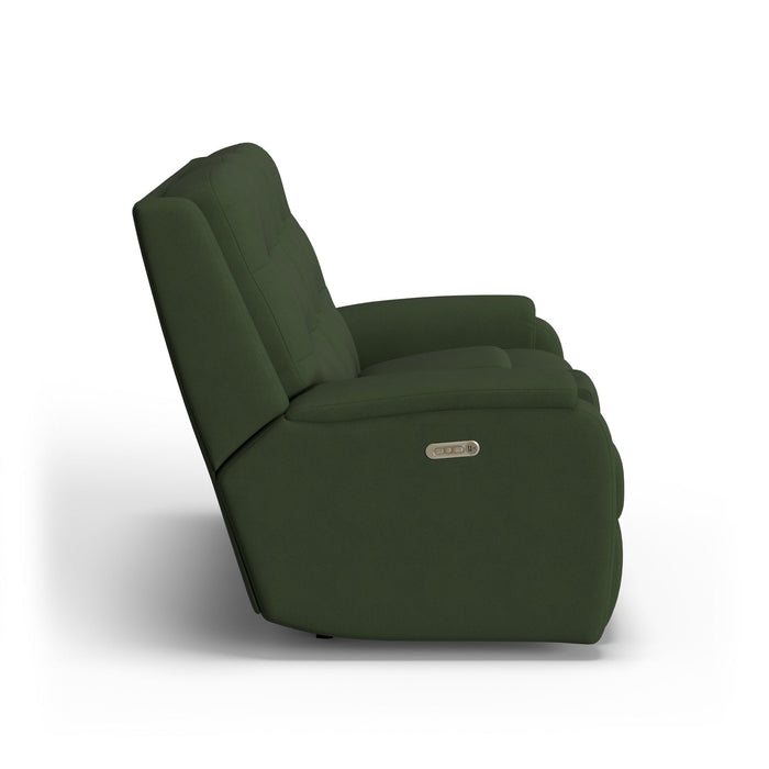 Arlo Fabric Power Reclining Loveseat with Console & Power Headrests