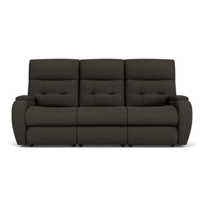 Strait Fabric Power Reclining Sofa with Power Headrests