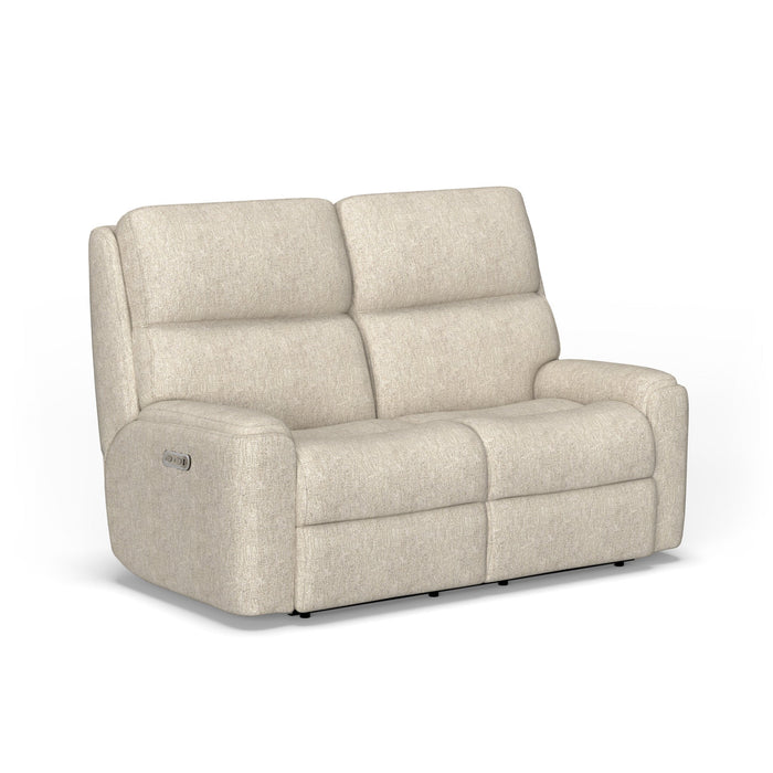 Rio Fabric Power Reclining Loveseat with Power Headrests