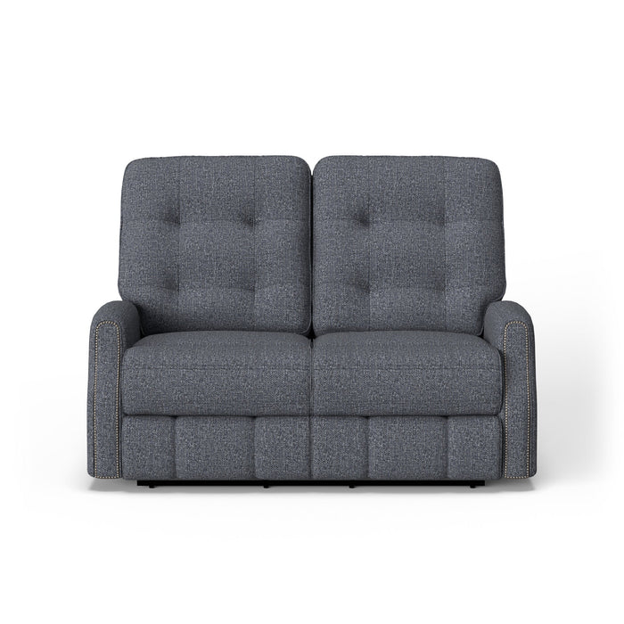 Devon Fabric Power Reclining Loveseat with Power Headrests