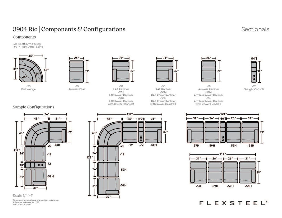 Rio Leather Power Reclining Sectional