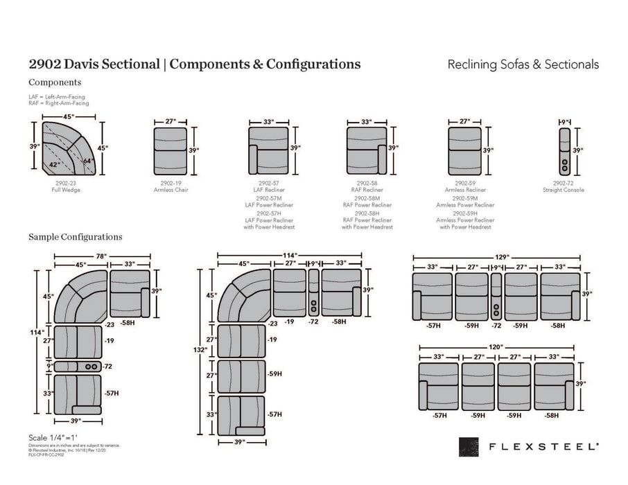 Davis Fabric Reclining Sectional