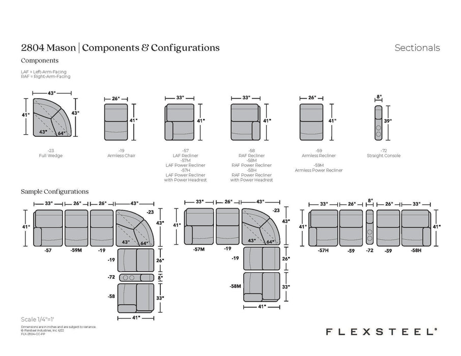 Mason Fabric Power Reclining Sectional