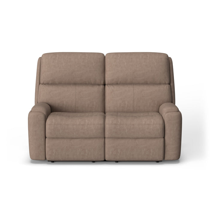 Rio Leather Power Reclining Loveseat with Power Headrests