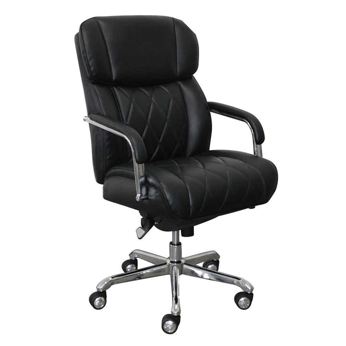 Sutherland Quilted Leather Office Chair, Jet Black