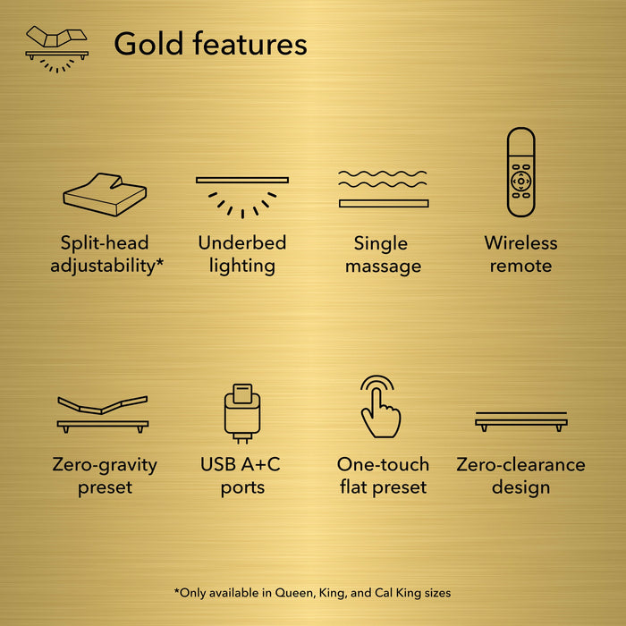 baselogic™ Gold Adjustable Base King