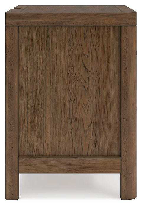 Cabalynn King Upholstered Bed with Mirrored Dresser and Nightstand