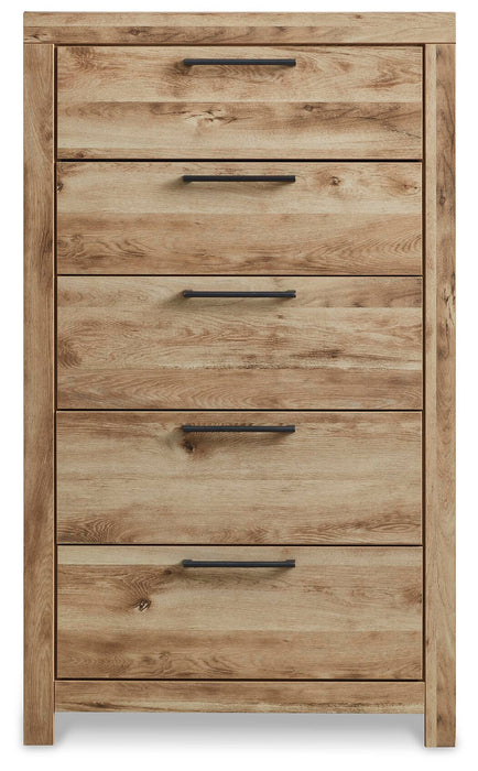 Hyanna Full Panel Bed, Dresser, Mirror, Chest and Nightstand