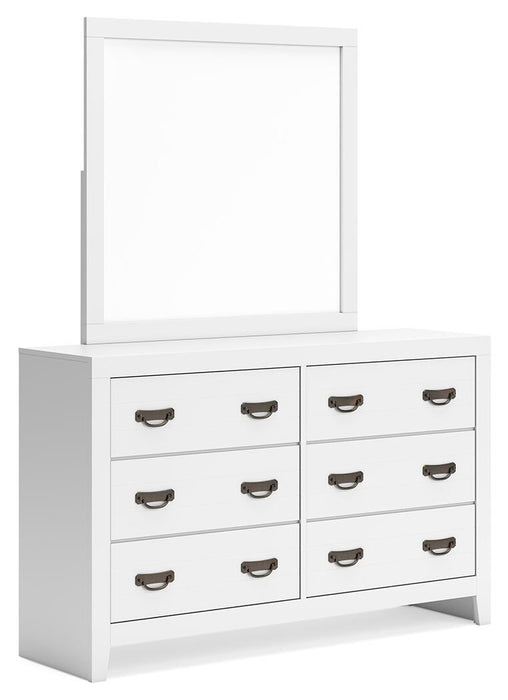 Binterglen California King Panel Bed, Dresser, Mirror, Chest and Nightstand