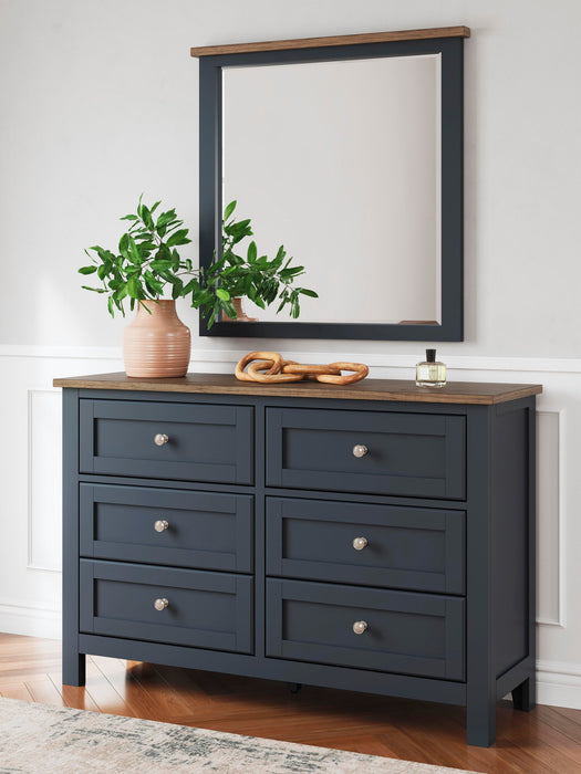 Landocken Queen Panel Headboard, Dresser, Mirror and Nightstand