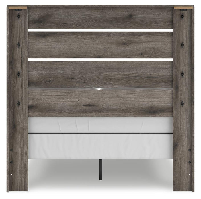 Graystorm Full Panel Bed, Dresser, Mirror and Nightstand