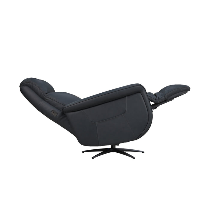 Haven Harbor Leather Power Swivel Recliner with Power Headrest, Lumbar, Heat, Massage & Ventilation