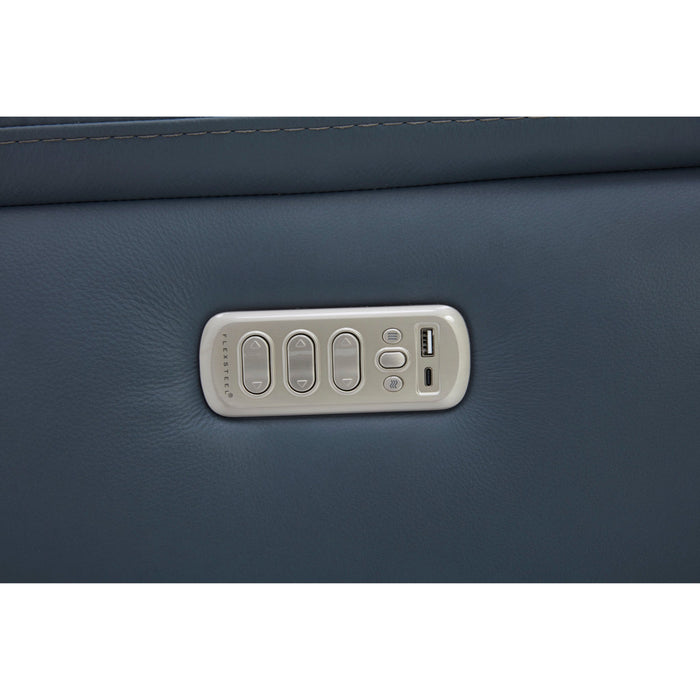 Sawyer Marine Leather Swivel Glider with Power Headrest, Lumbar, Heat & Massage