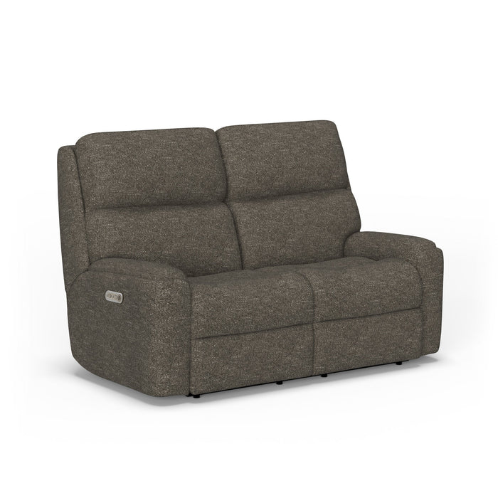 Rio Fabric Power Reclining Loveseat with Power Headrests