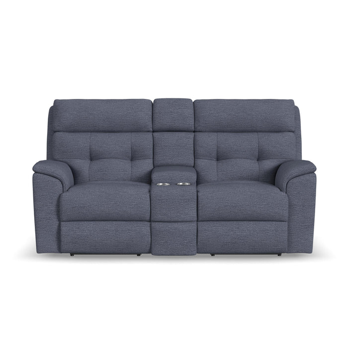 Mason Fabric Power Reclining Loveseat with Console