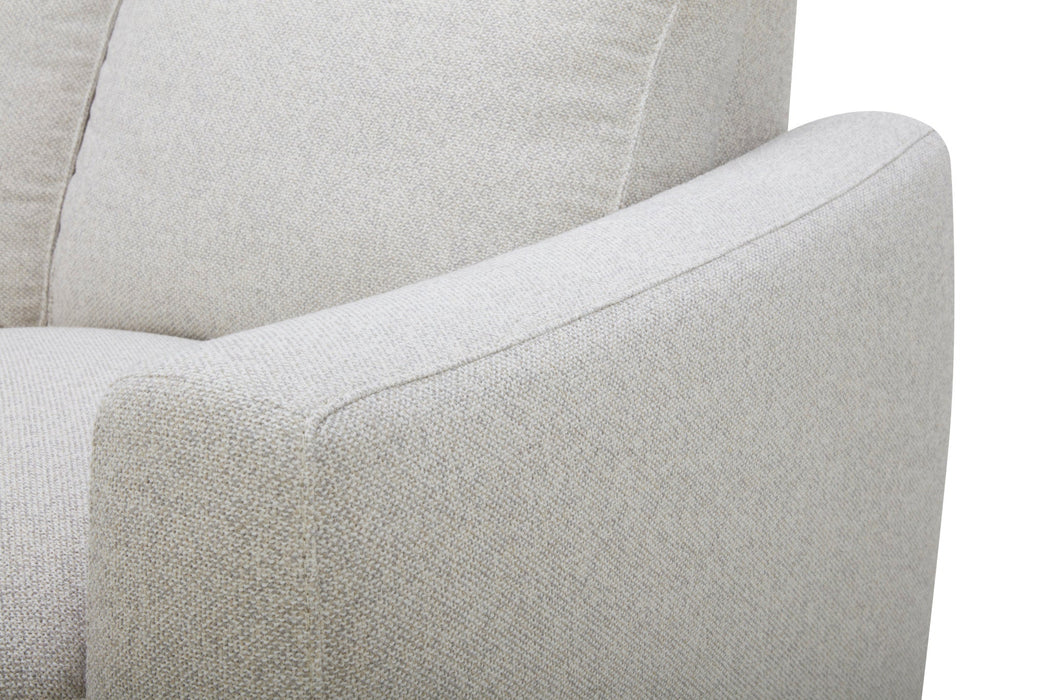 Ava Silver Sand Fabric Power Reclining Sofa with Power Headrest & Lumbar
