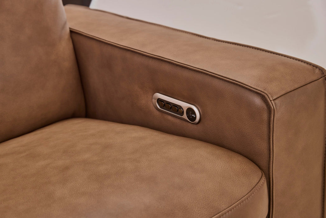 Dutch Cortado Leather Power Reclining Sectional
