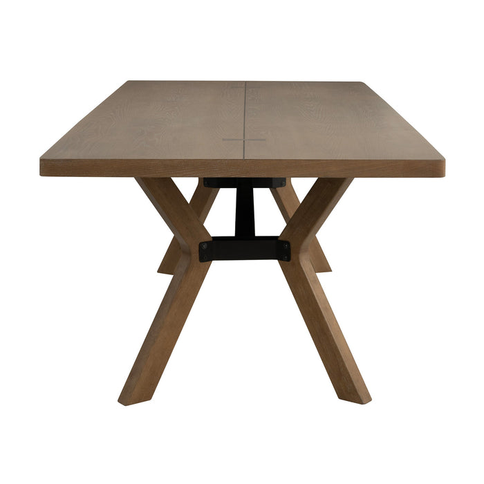 Millwork Brown Rectangular Dining Table