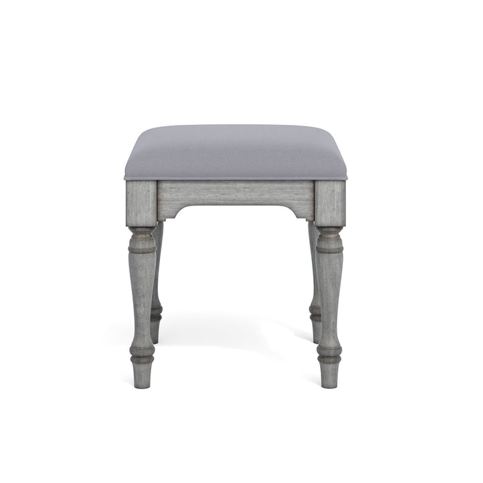 Plymouth Gray Pair of Ottomans