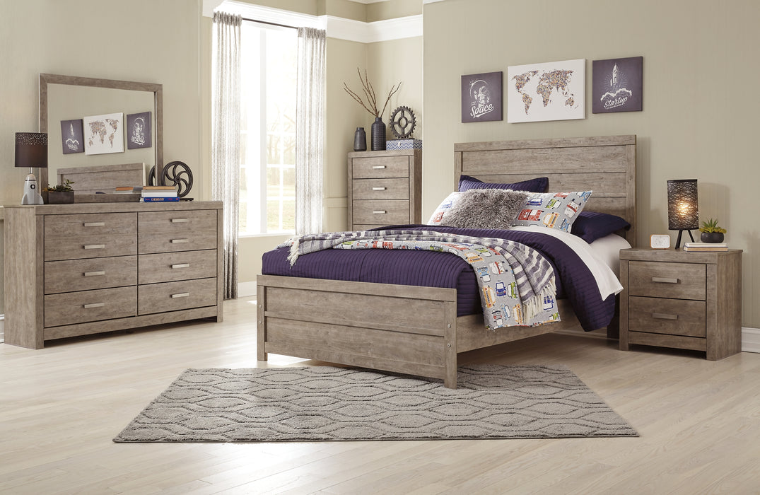 Culverbach Full Panel Bed with Mirrored Dresser, Chest and Nightstand