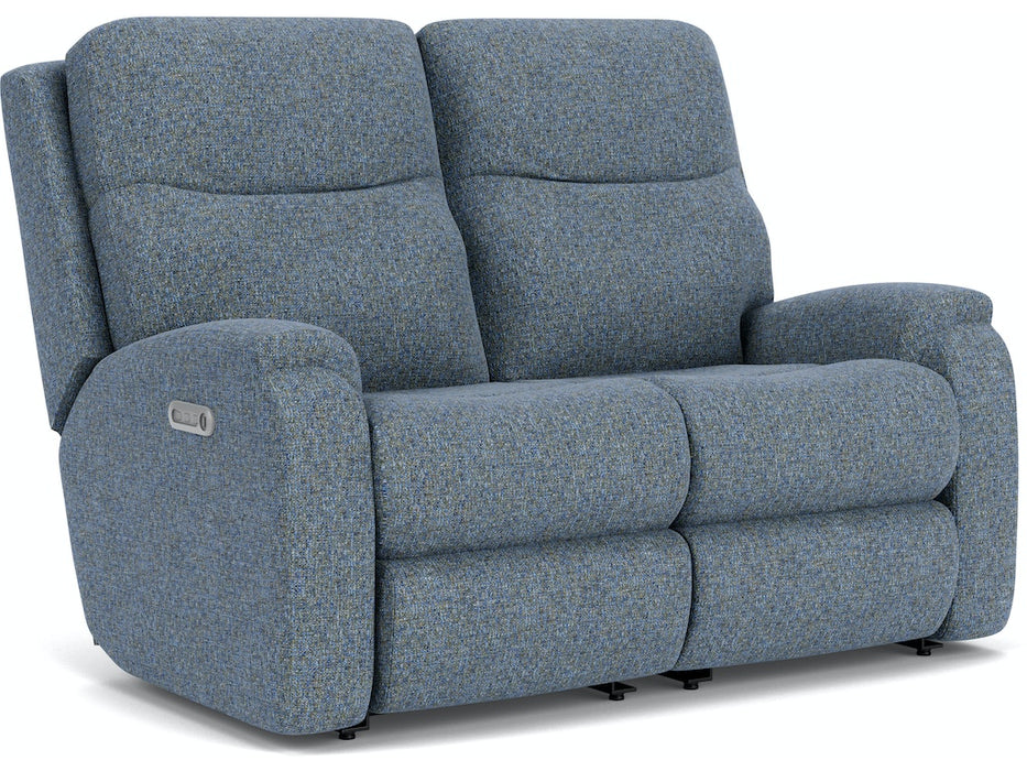 Penn Power Reclining Loveseat with Power Headrests and Lumbar
