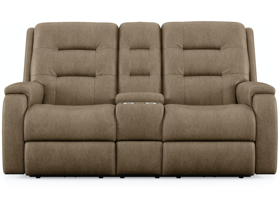 Arlo Power Reclining Loveseat with Console and Power Headrests